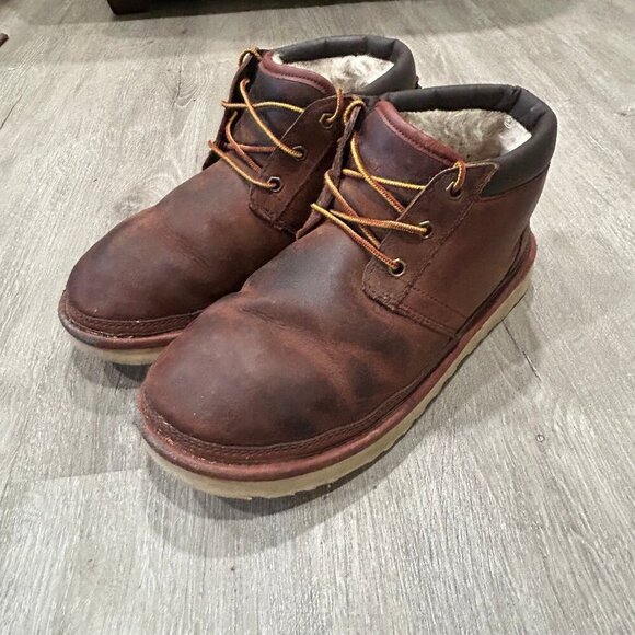 Ugg Men’s Brown Lace Up Neumel Utility Waterproof Ankle Boots Size 7 - Picture 1 of 6